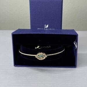 Swarovski Sparkling Dance Bracelet Medium Gold Tone